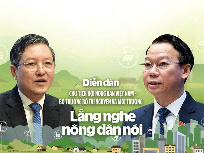 Diễn đàn Chủ tịch Hội Nông dân Việt Nam - Bộ trưởng Bộ Tài nguyên và Môi trường lắng nghe nông dân nói năm 2024: Khơi thông nguồn lực đất đai, hướng tới mục tiêu NetZero, bảo vệ môi trường nông nghiệp, nông thôn